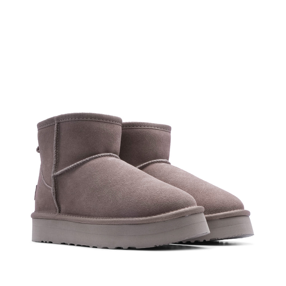 Botim Casual Mulher Camurça Taupe