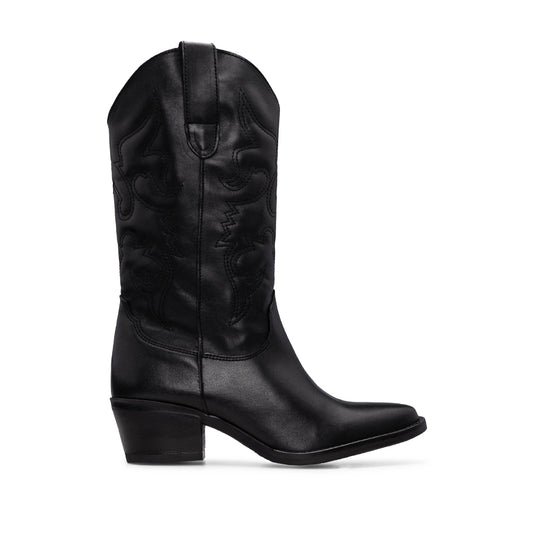 Bota Texana Mulher Pele Preto