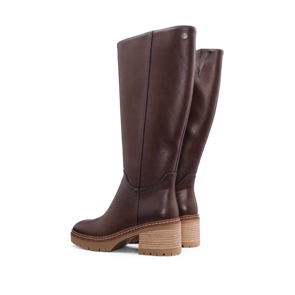 Bota Salto Médio Mulher Castanho