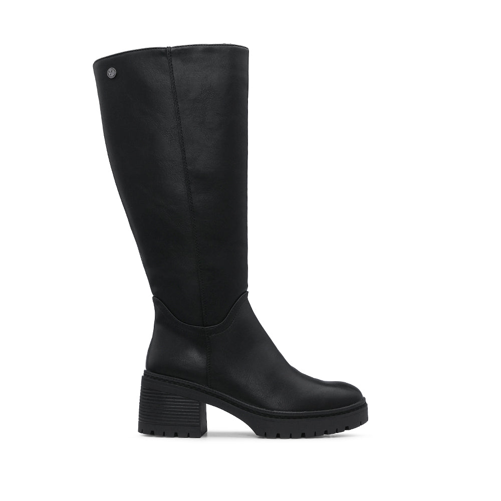 Bota Salto Médio Mulher Pele Sintética Preto