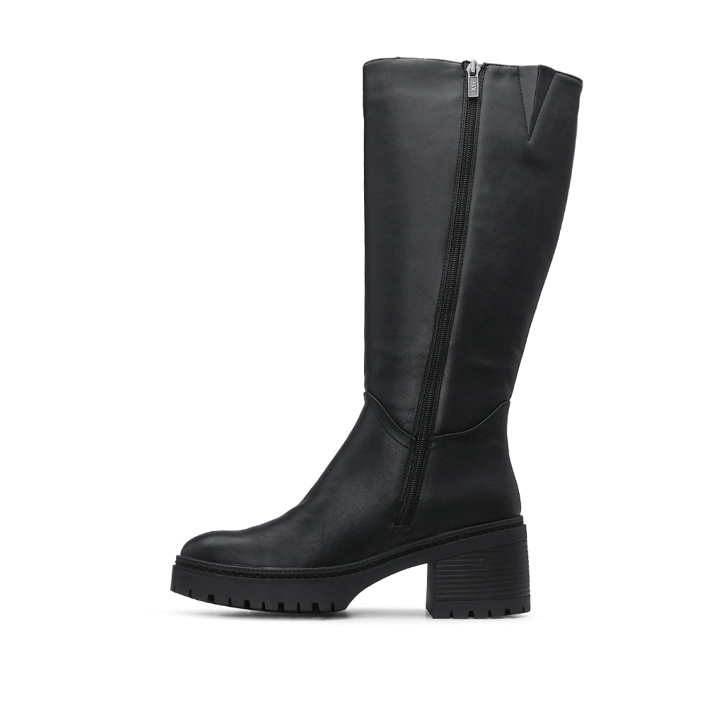 Bota Salto Médio Mulher Pele Sintética Preto