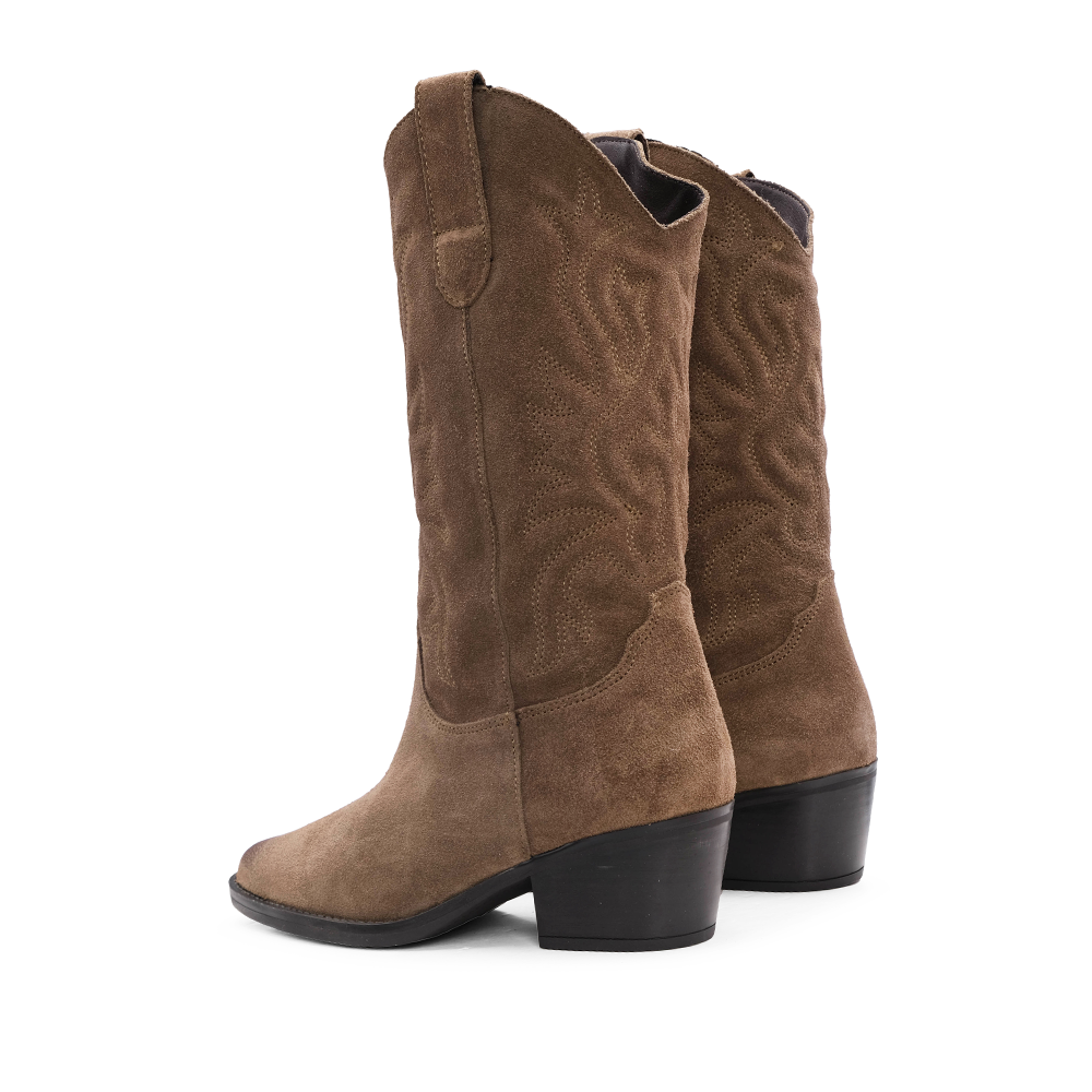 Bota Texana Mulher Camurça Terra