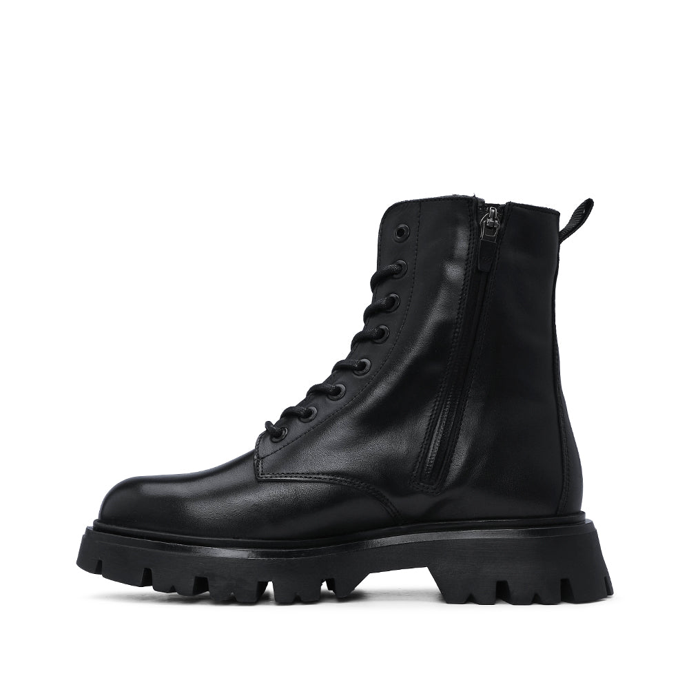 Botim Casual Mulher Pele Preto