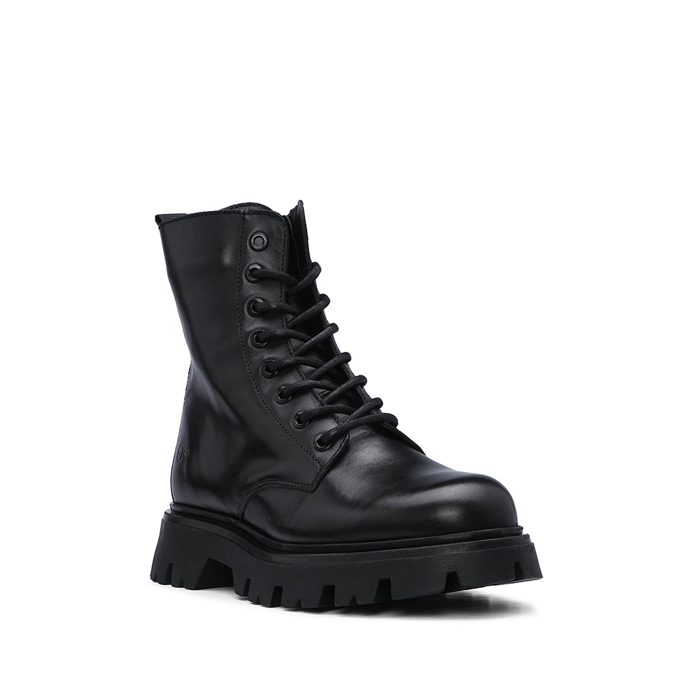 Botim Casual Mulher Pele Preto