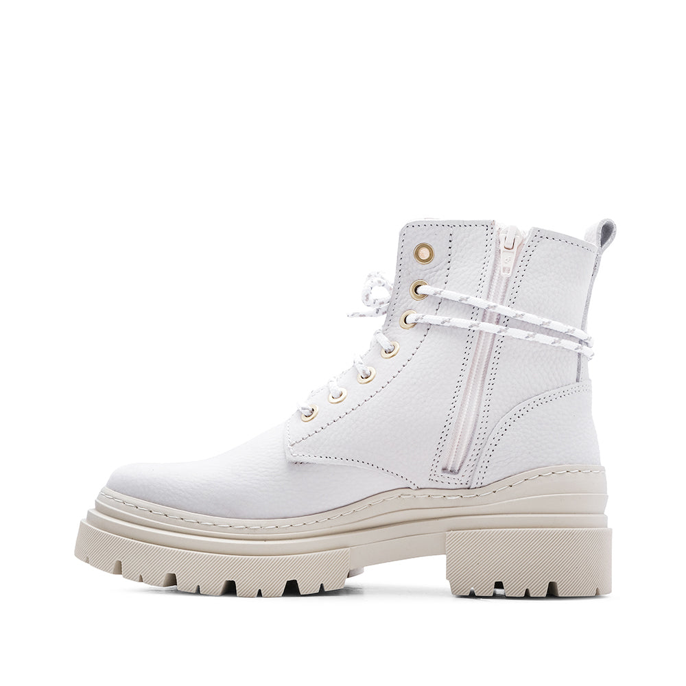 Bota Militar Mulher Pele Branco
