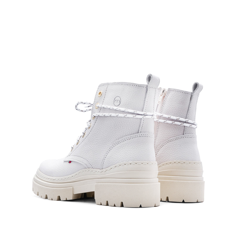 Bota Militar Mulher Pele Branco