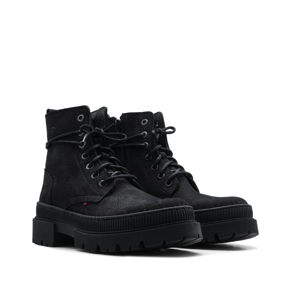 Bota Militar Mulher Pele Preto