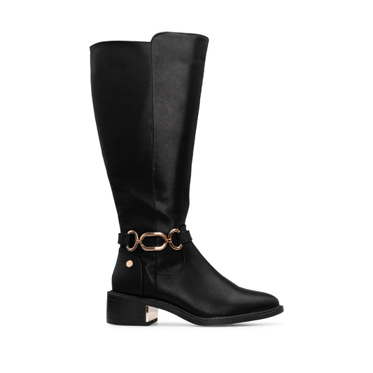 Bota Cano Alto Mulher Preto