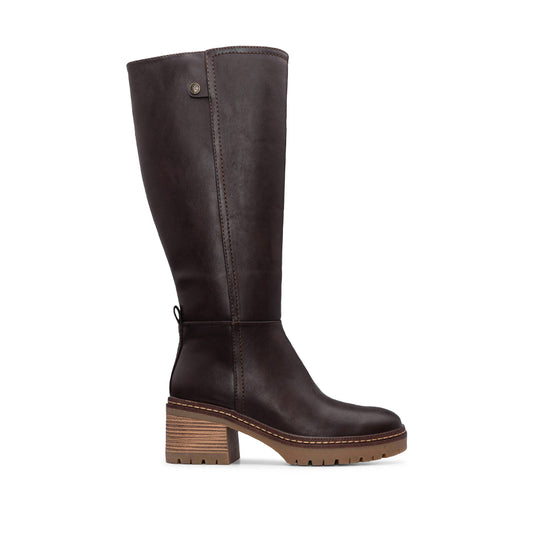 Bota Cano Alto Mulher Castanho