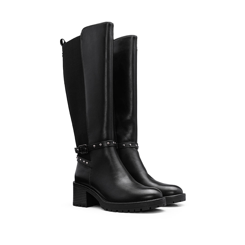 Bota Cano Alto Mulher Preto