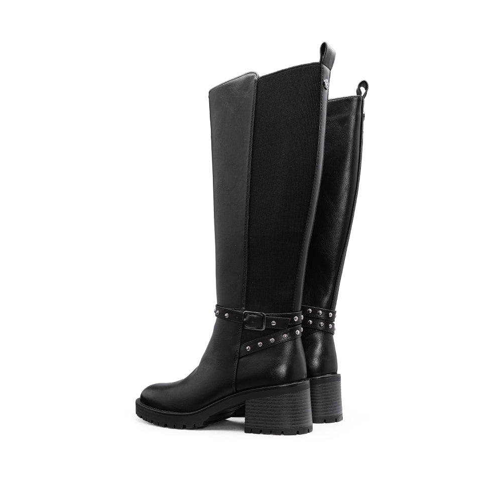 Bota Cano Alto Mulher Preto