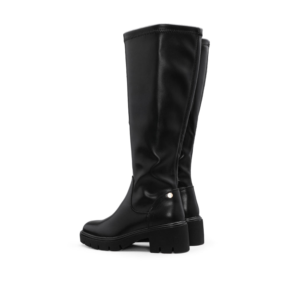 Bota Cano Alto Mulher Preto