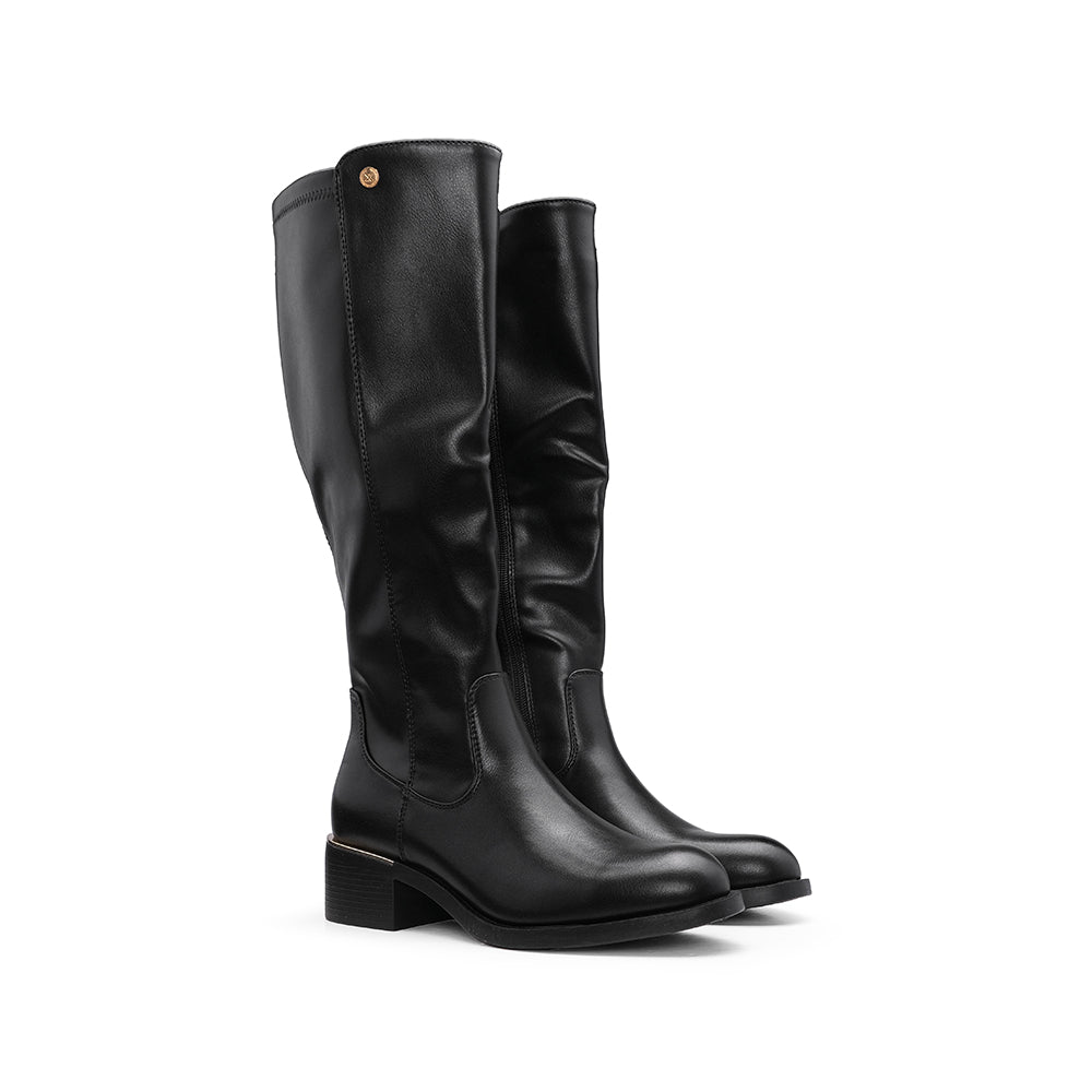 Bota Cano Alto Mulher Preto