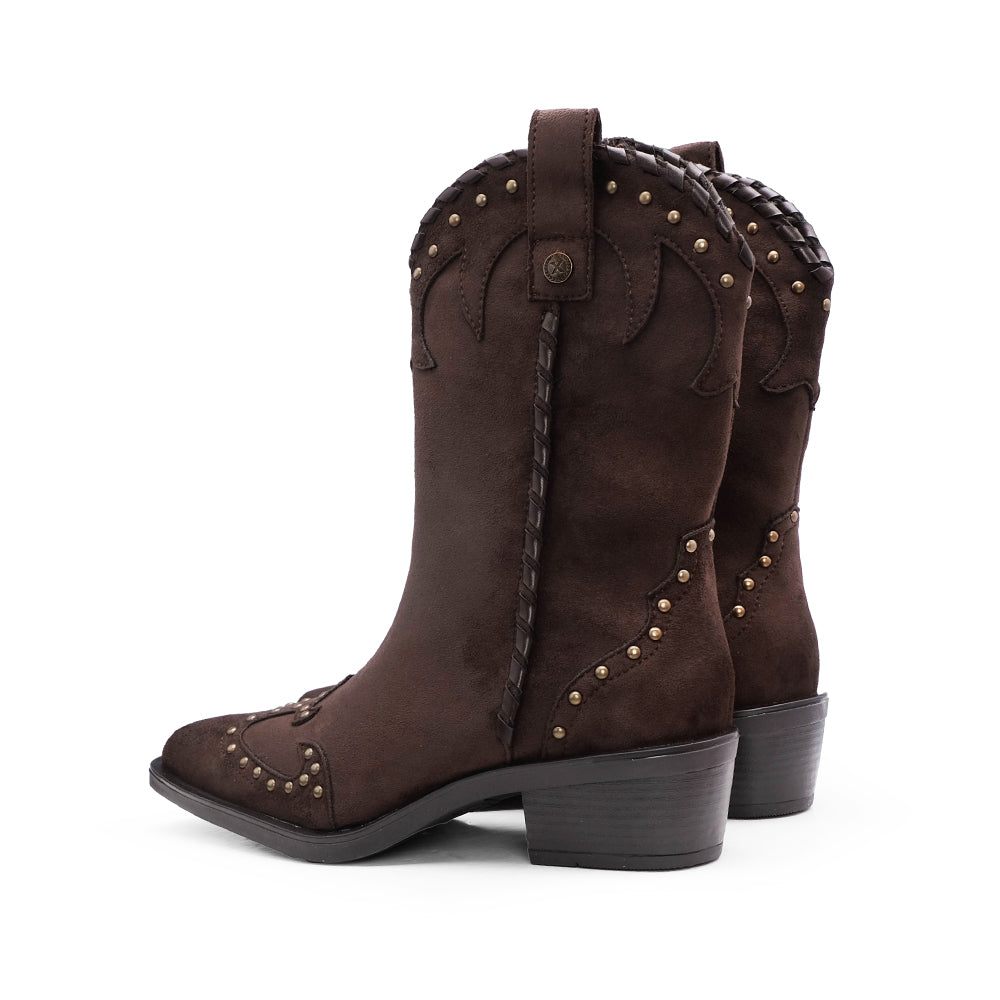 Bota Texana Mulher Castanho