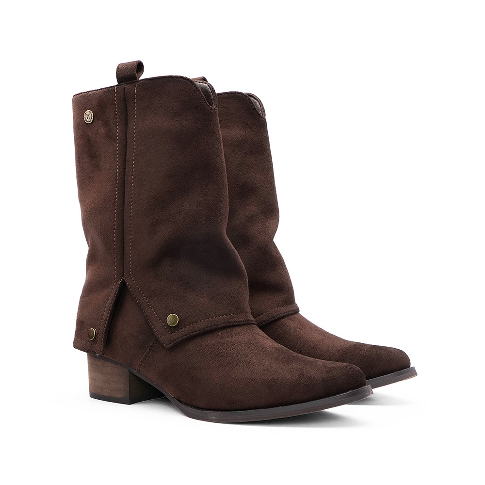 Bota Polaina Mulher Castanho