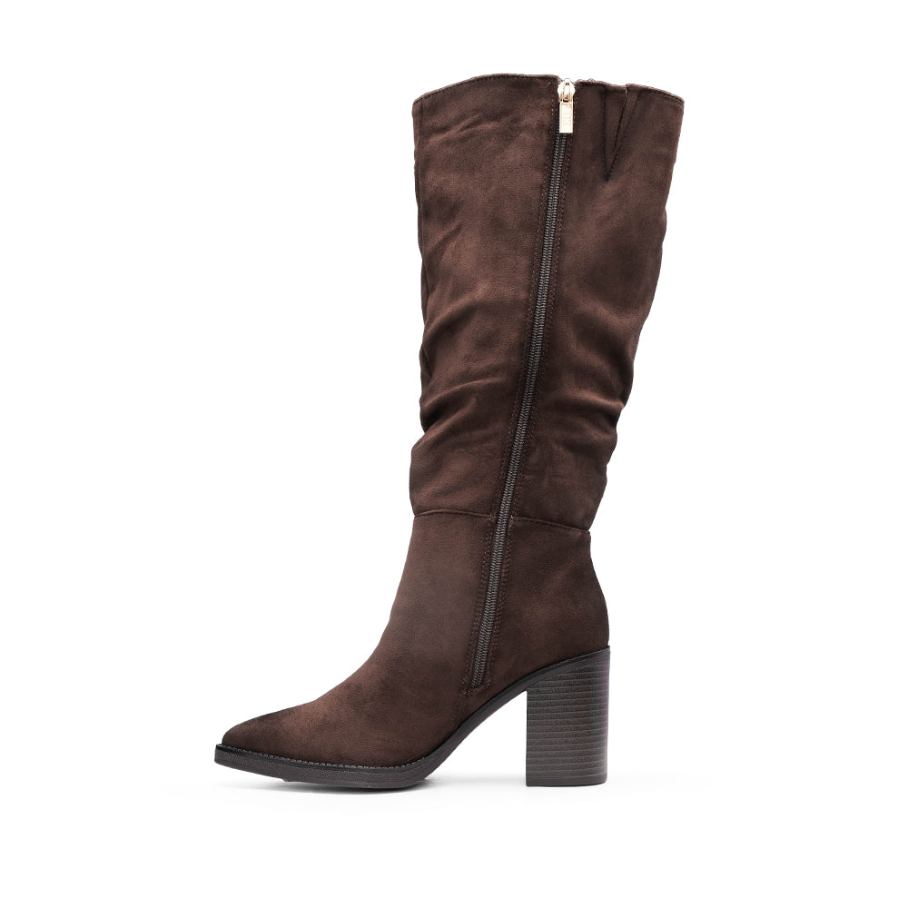 Bota Cano Alto Mulher Castanho