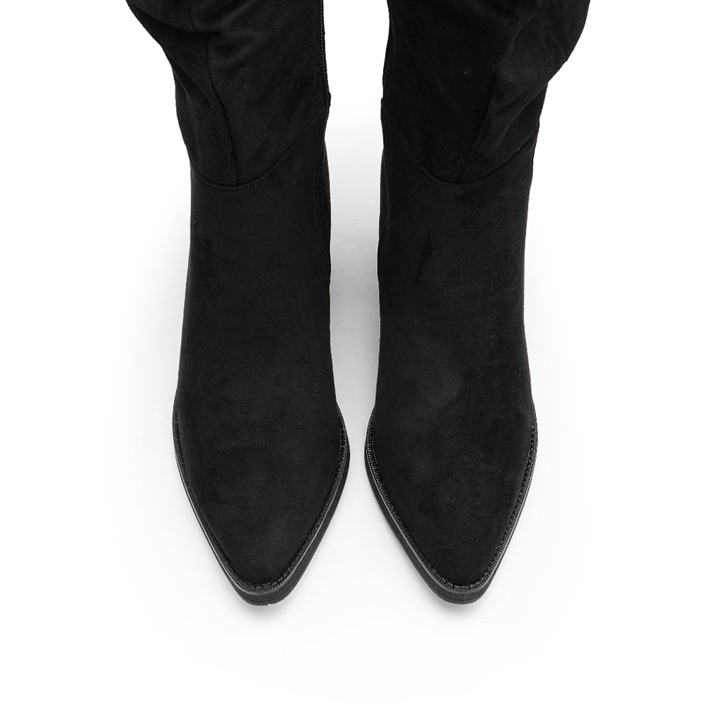 Bota Cano Alto Mulher Preto