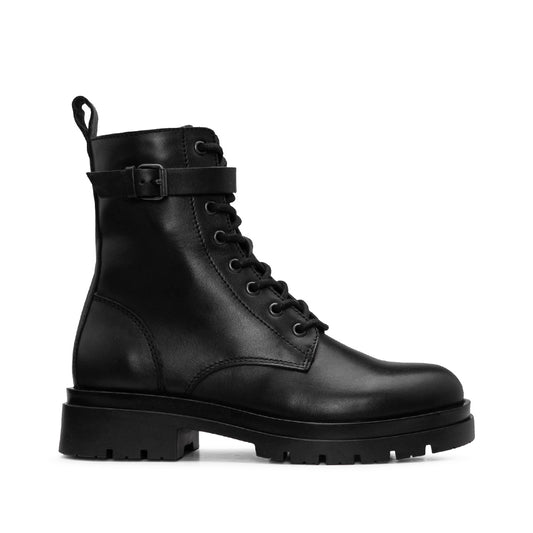 Bota Militar Mulher Pele Preto