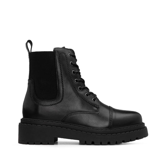 Bota Militar Mulher Pele Preto