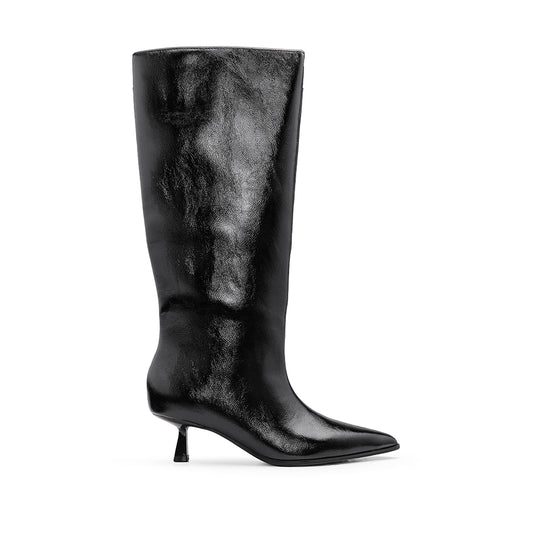 Bota Cano Alto Mulher Preto