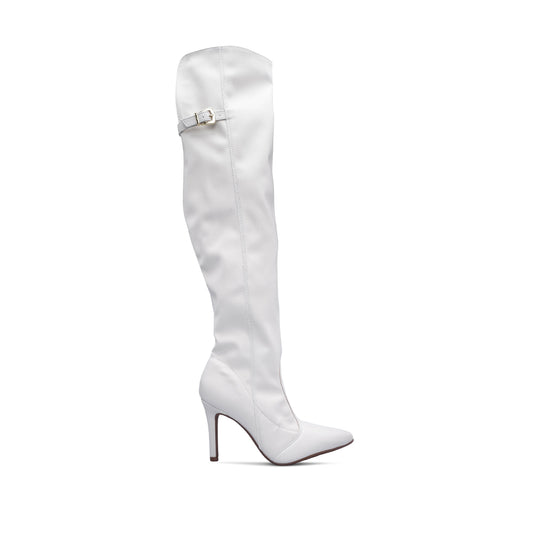 Bota Cano Alto Mulher Branco