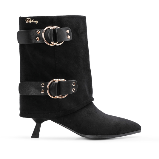 Bota Salto Médio Mulher Preto