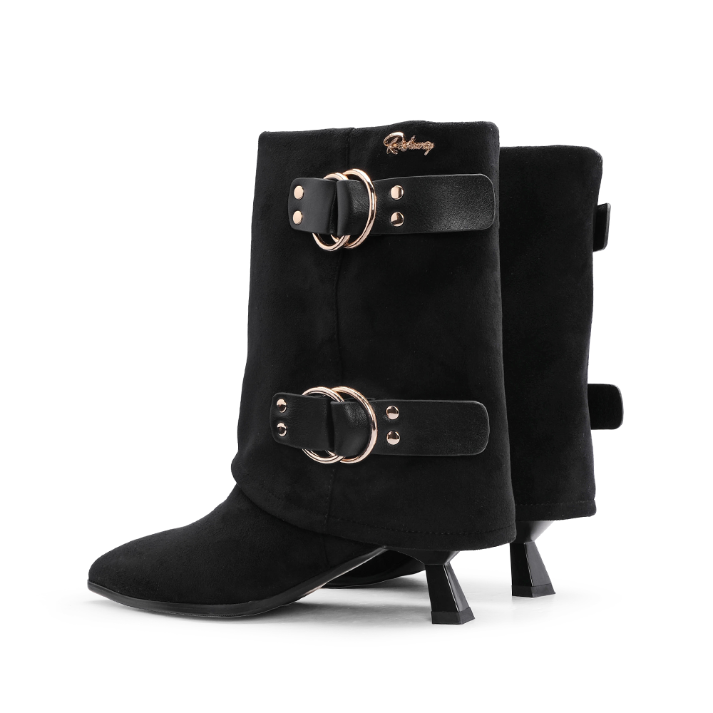 Bota Salto Médio Mulher Preto