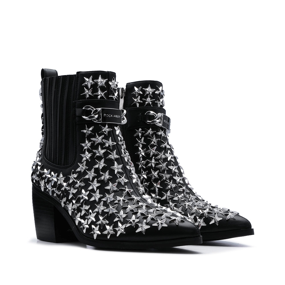 Bota Salto Alto Mulher Pele Sintética Preto