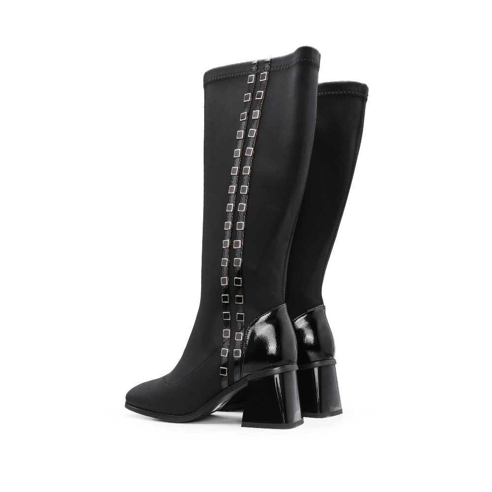 Bota Cano Alto Mulher Preto