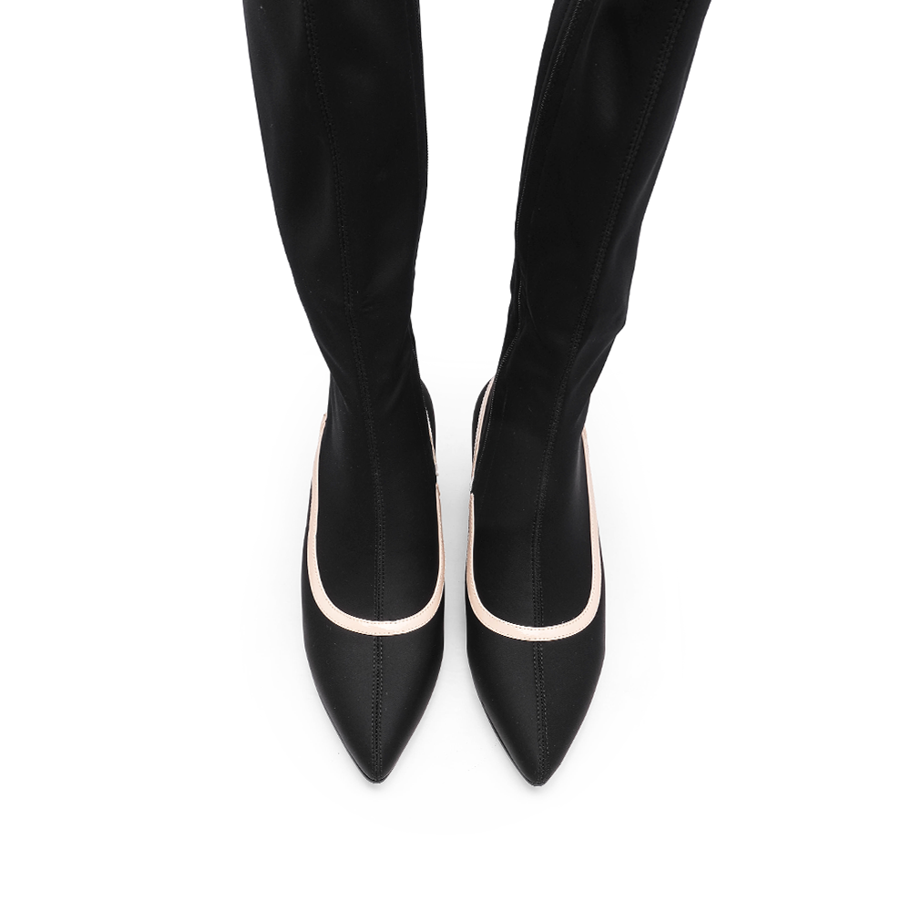 Bota Cano Alto Mulher Preto