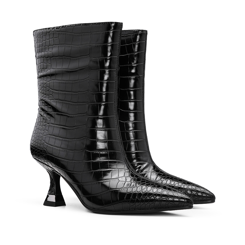 Bota Salto Alto Mulher Preto
