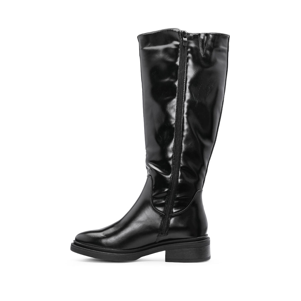 Bota Cano Alto Mulher Preto