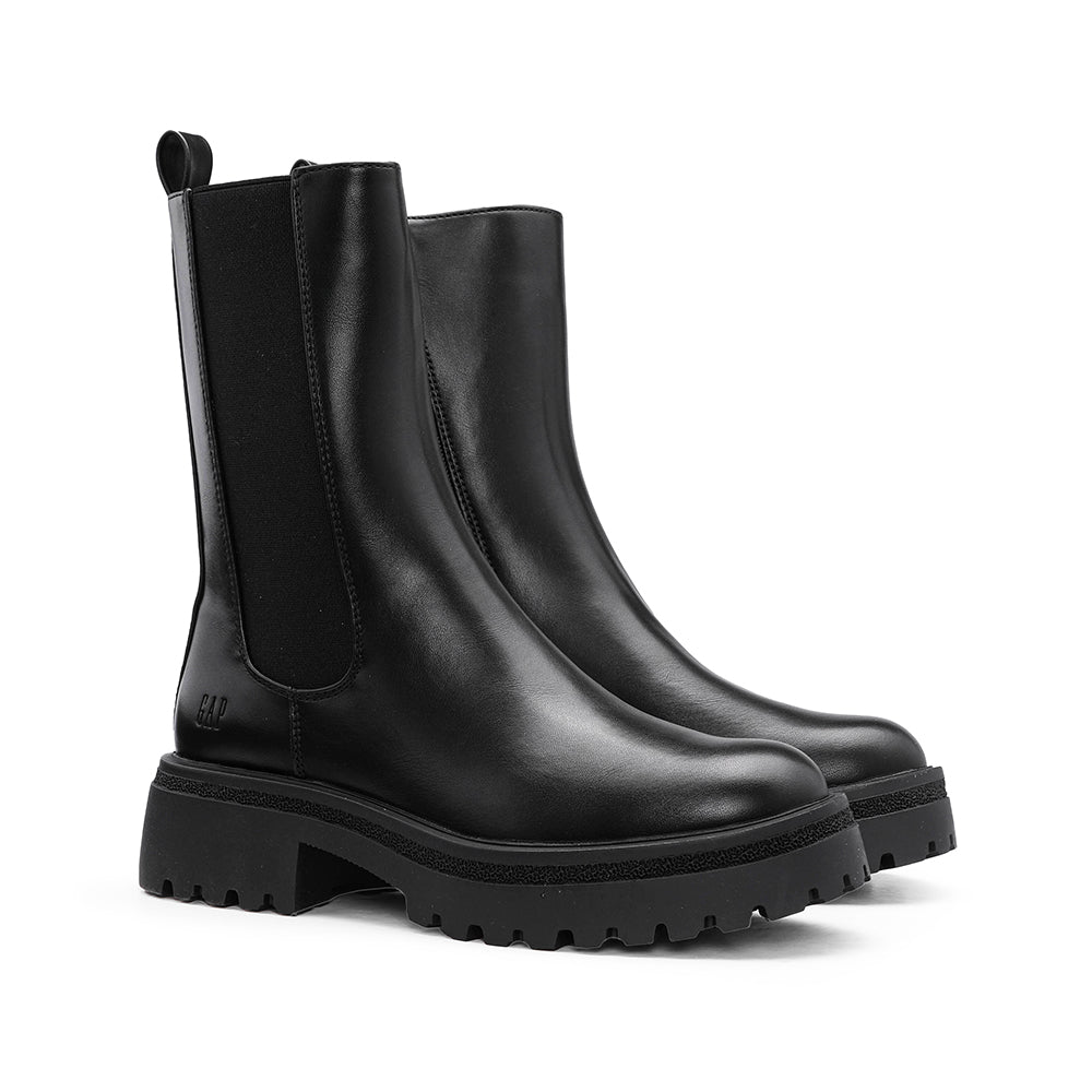 Bota Salto Raso Mulher Preto