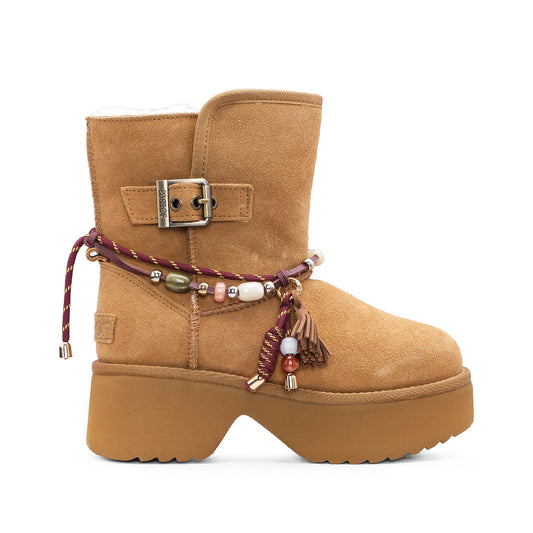 Bota Casual Mulher Camel