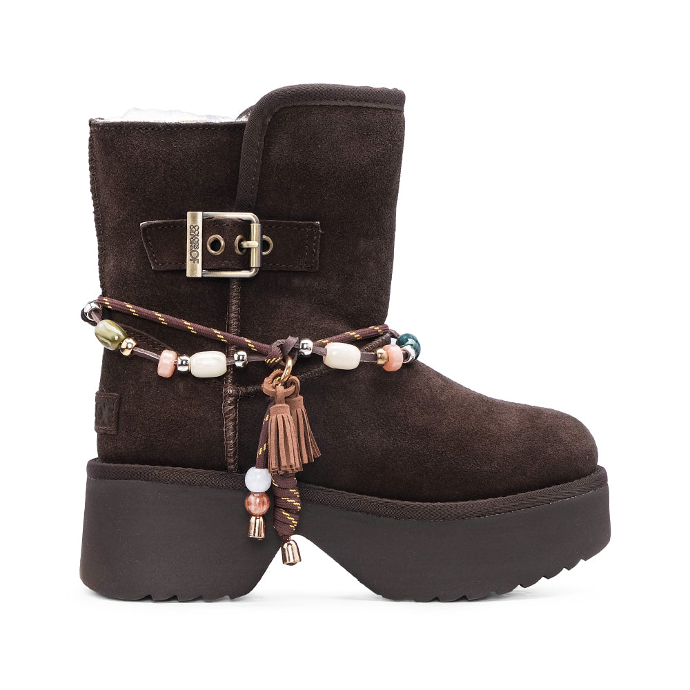 Bota Casual Mulher Castanho