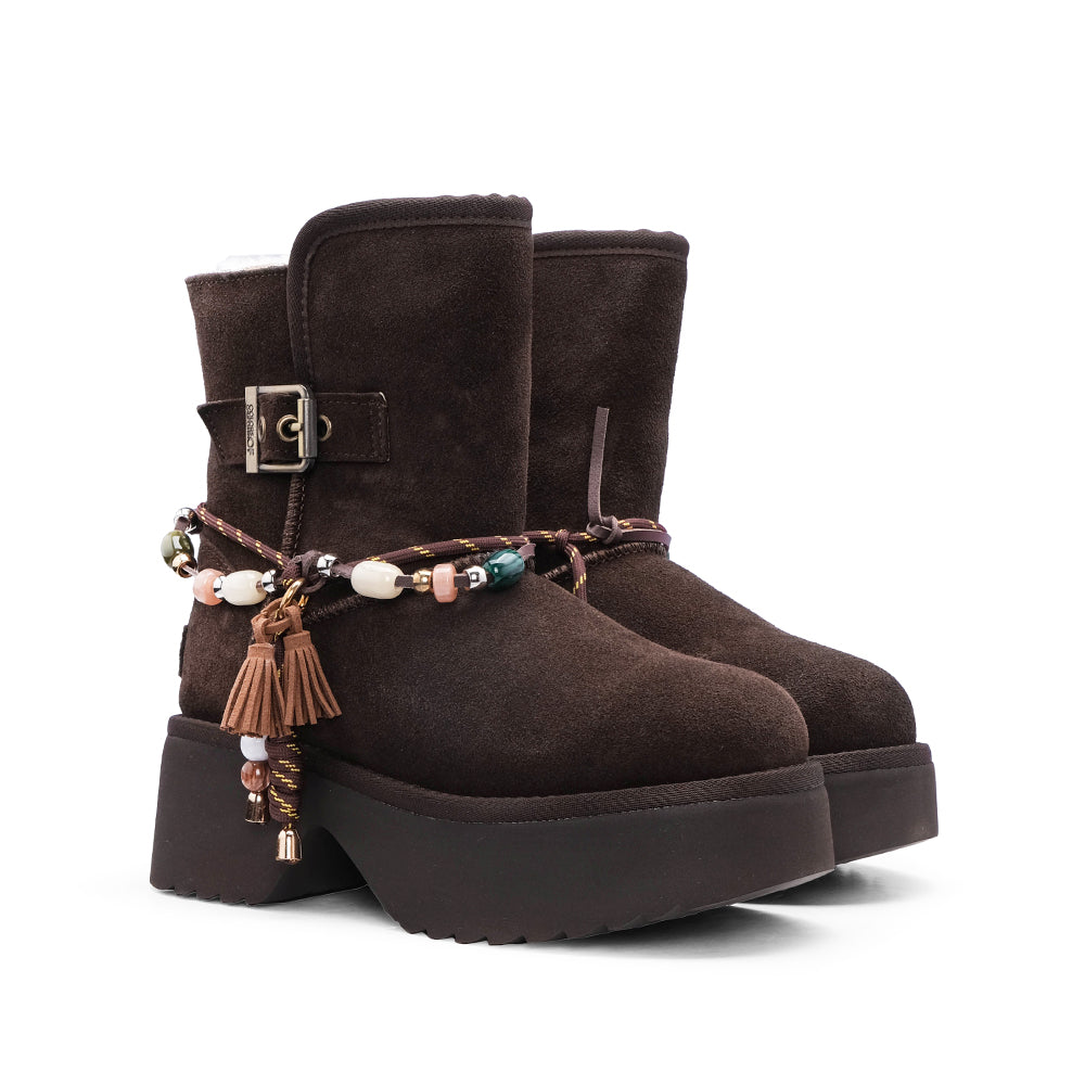 Bota Casual Mulher Castanho