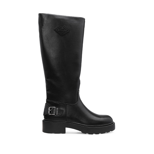 Bota Cano Alto Mulher Preto