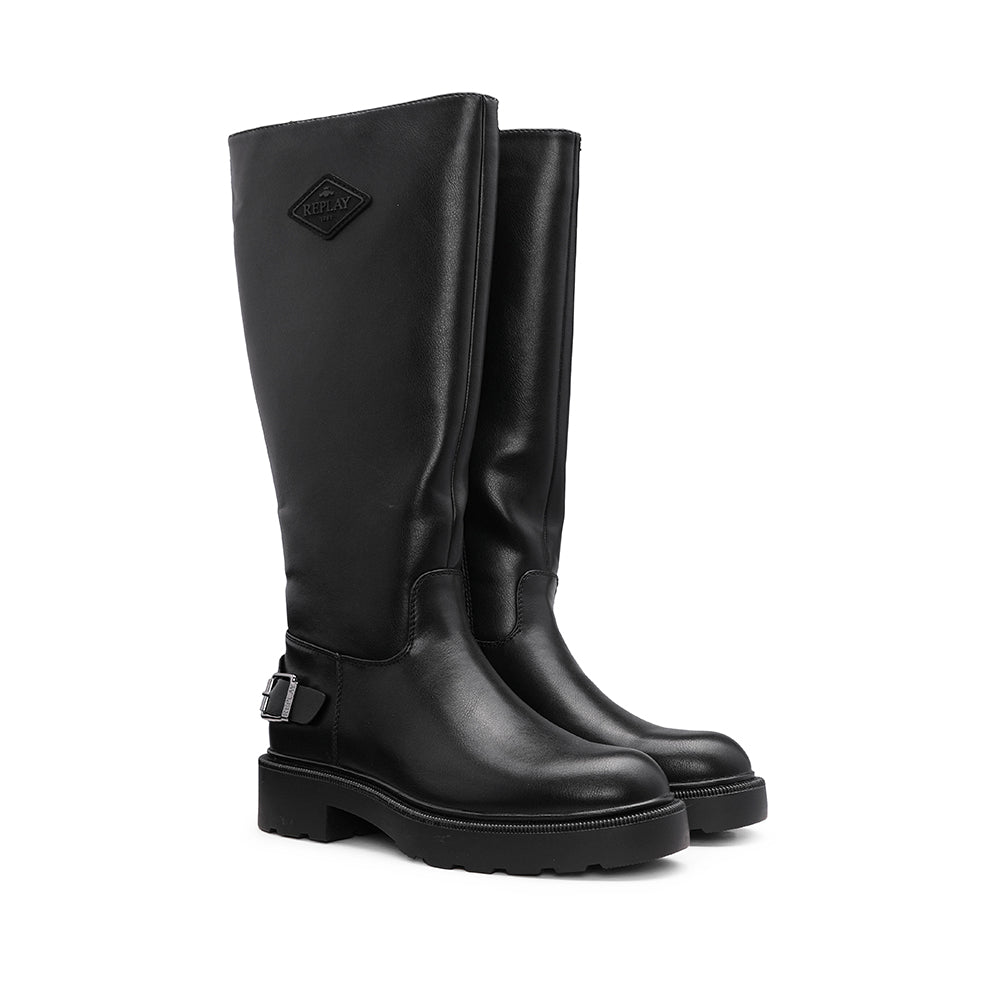 Bota Cano Alto Mulher Preto