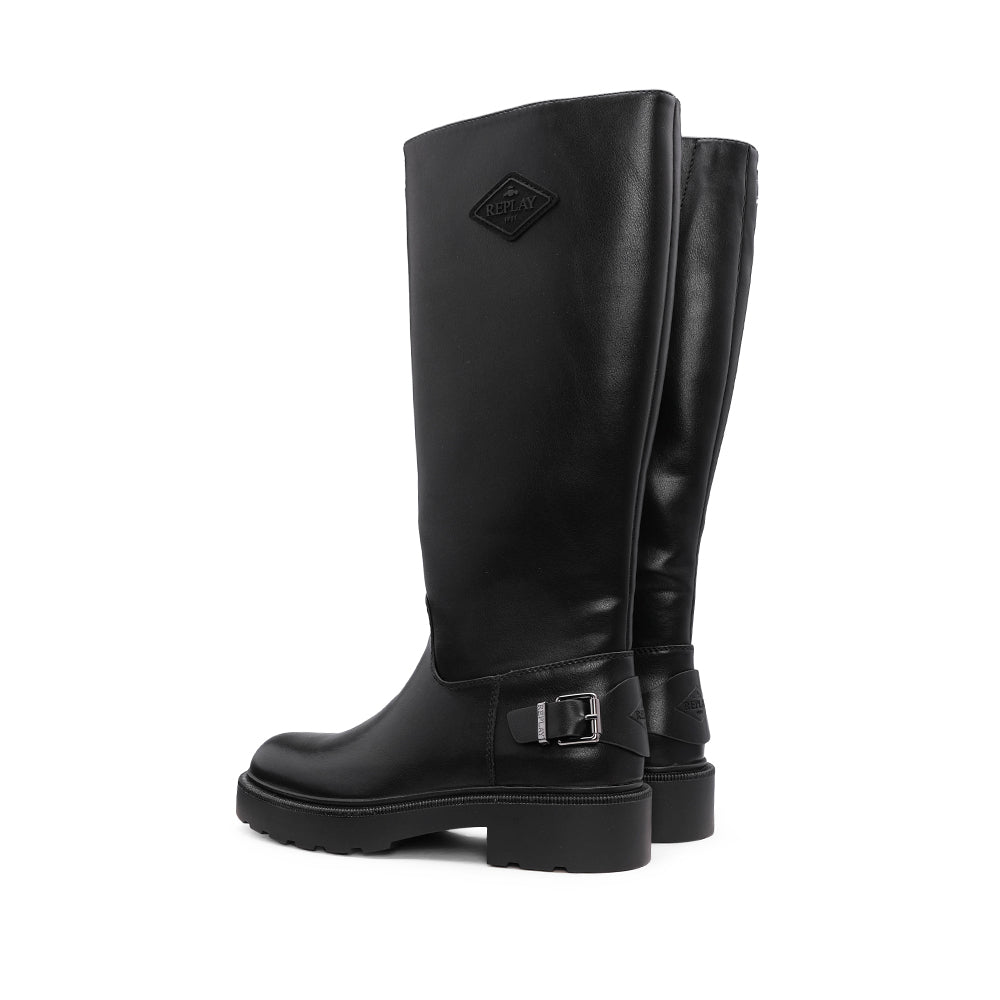 Bota Cano Alto Mulher Preto