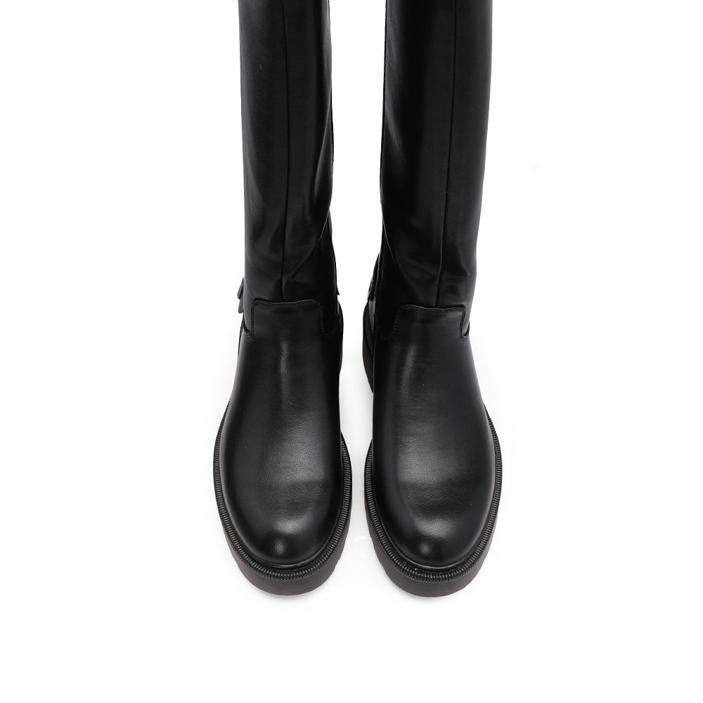 Bota Cano Alto Mulher Preto