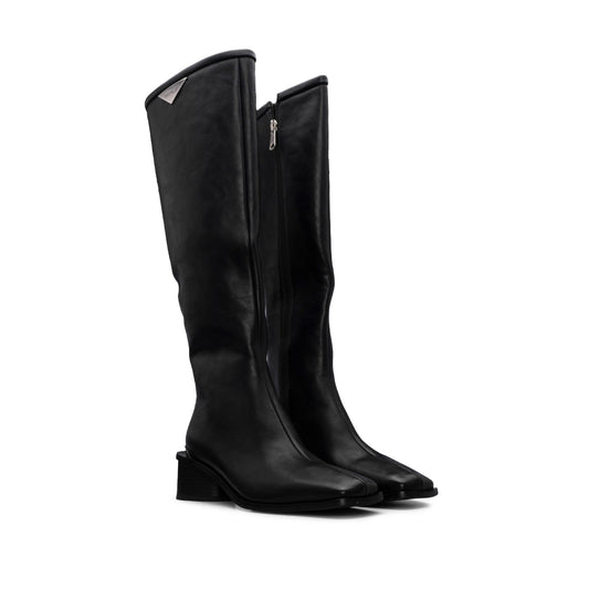 Bota Cano Alto Mulher Preto