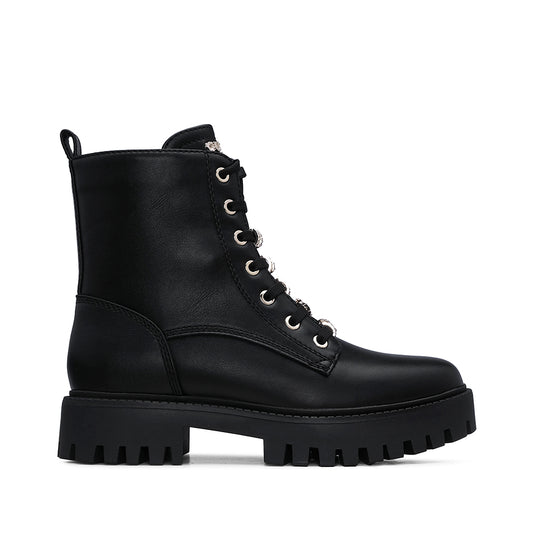 Bota Salto Raso Mulher Preto