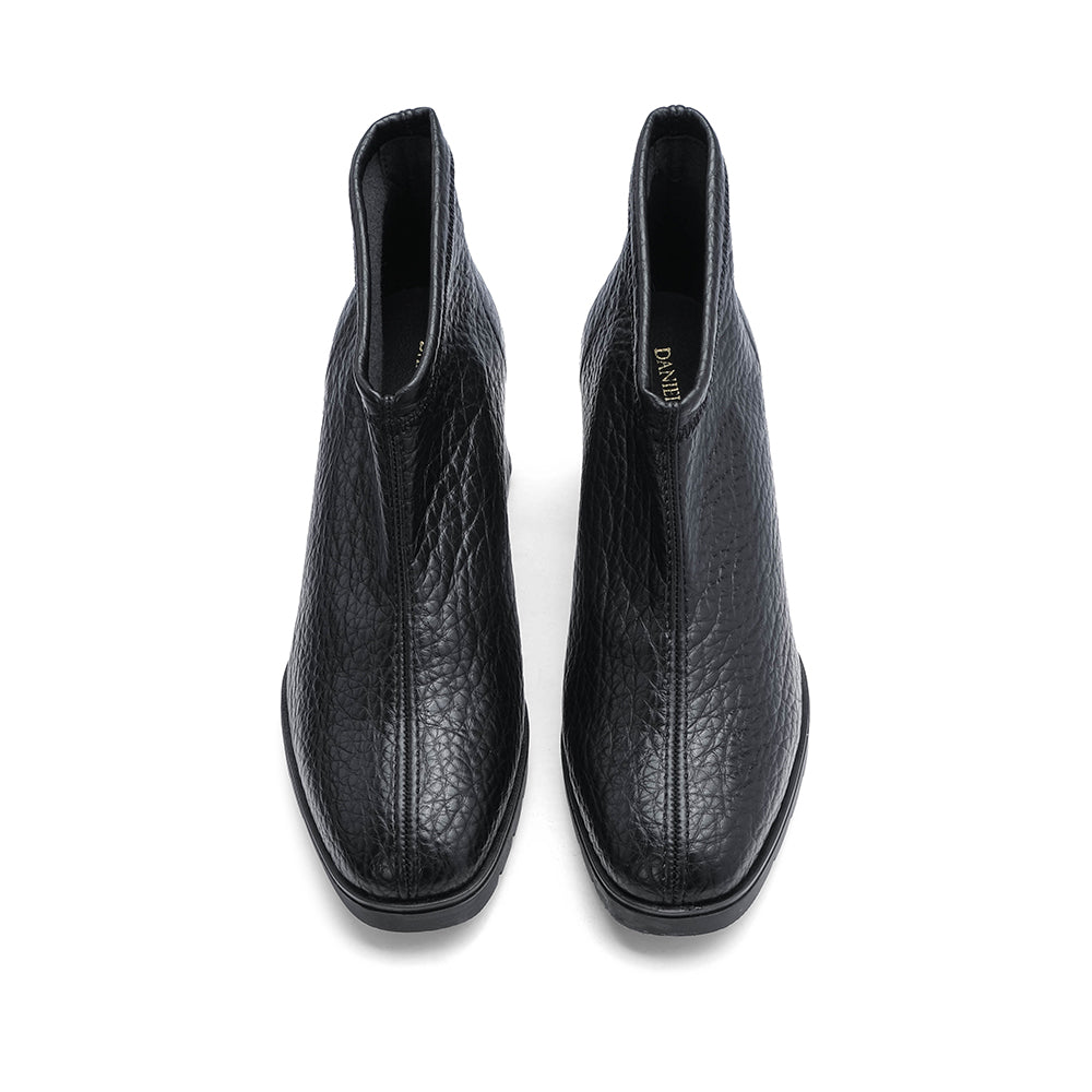 Botim Salto Alto Mulher Pele Preto