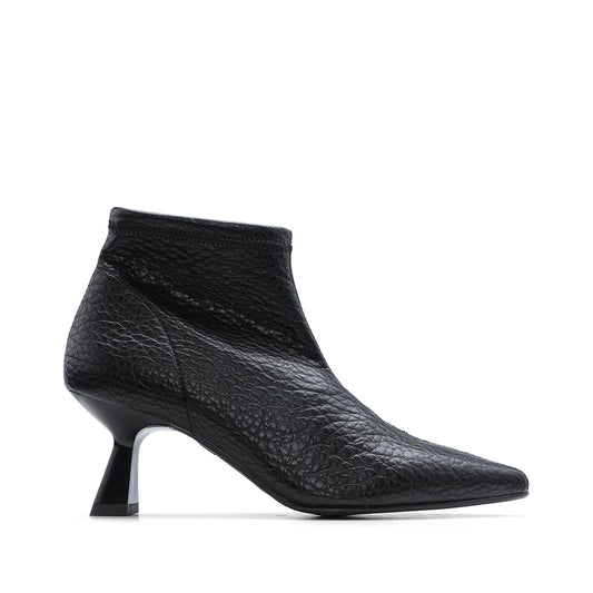 Botim Salto Alto Mulher Pele Preto