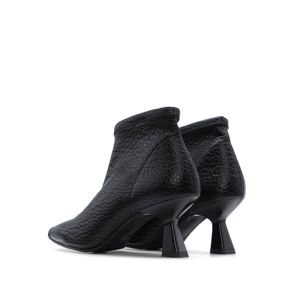 Botim Salto Alto Mulher Pele Preto