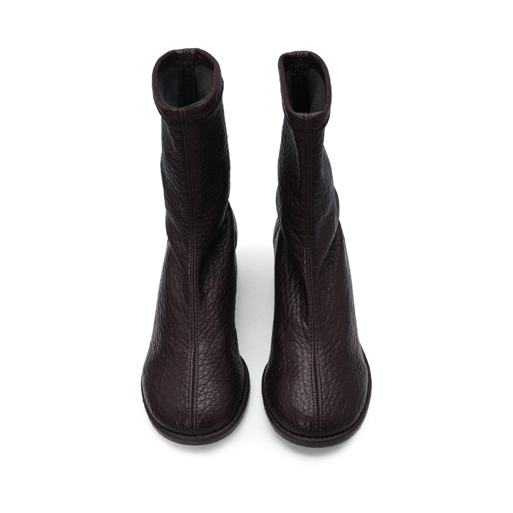 Botim Salto Médio Mulher Castanho