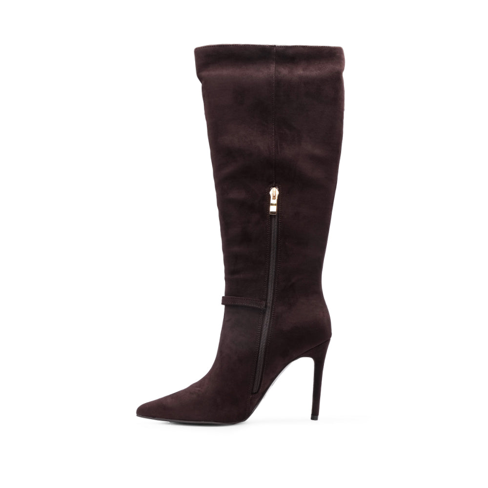 Bota Cano Alto Mulher Café