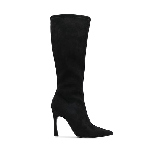 Bota Cano Alto Mulher Camurça Preto