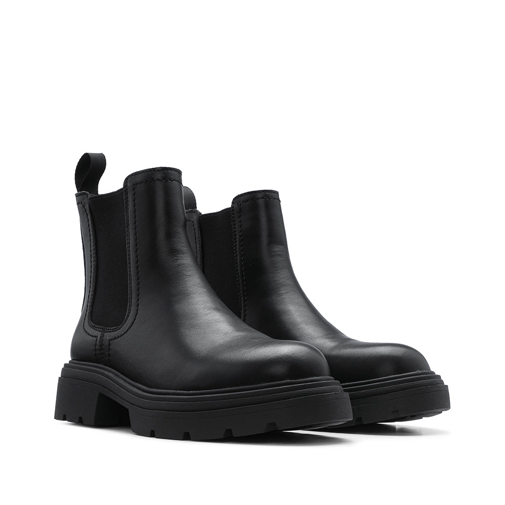 Bota Casual Mulher Pele Preto