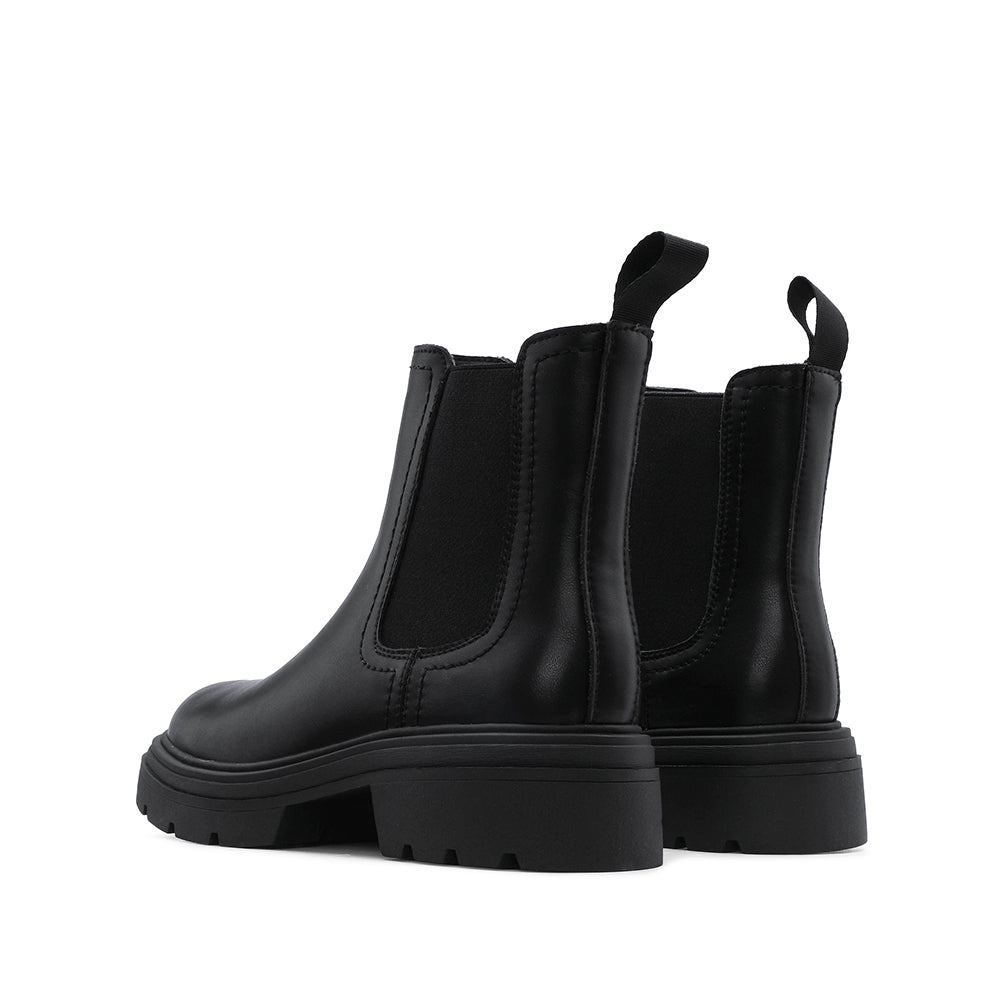 Bota Casual Mulher Pele Preto